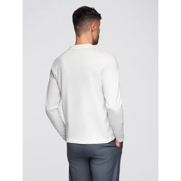  Moški pulover OMBRE OM-POLS-0140 BELA 