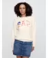 Ženski pulover GAP LOGO SWEATSHIRT 782487-01 NOVA UMAZANO BELA OPT