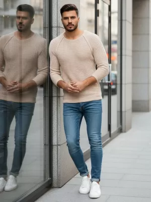 Moški pulover DSTREET WX1578 BEŽ