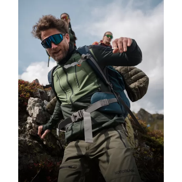  Moški powerfleece pulover NORDBLANC GROAN NBWFM8282 TEMNO ZELENA 