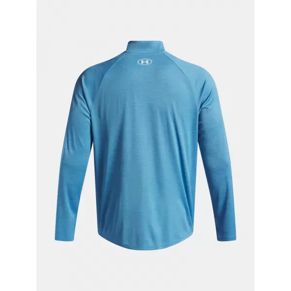  Moška majica s kratkimi rokavi UNDER ARMOUR UA TECH TEXTURED 1/2 ZIP 1382797-453 MODRA 