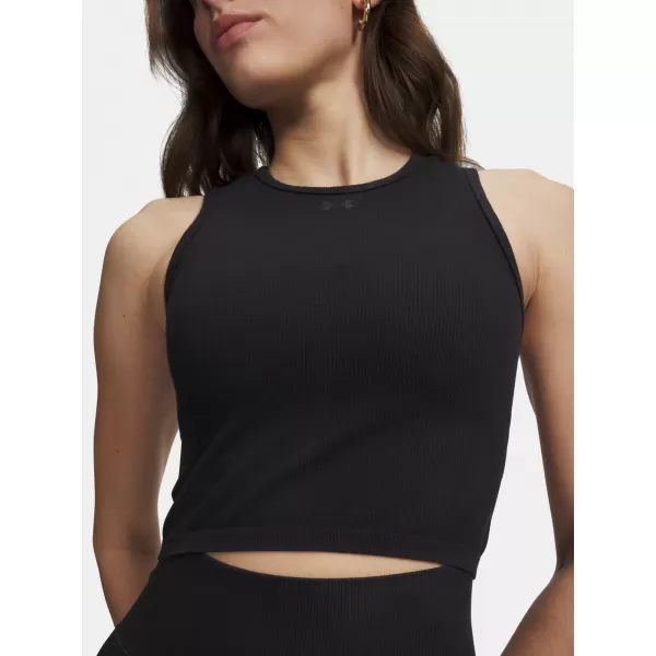  Ženski brezrokavnik UNDER ARMOUR SEAMLESS COTTON HAND TANK 6011132-008 ČRNA 