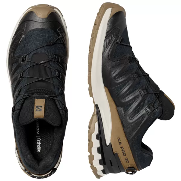  Moški čevlji SALOMON XA PRO 3D V9 GTX LIFELONG M L47963800 ČRNA/KOJOTSKO RJAVA/VANILIJEV LED 