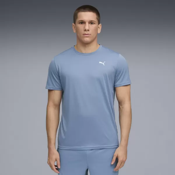  Moška majica s kratkimi rokavi PUMA M TAD ESS POLY TEXTURE TEE 527155-34 HLADNO MODRA 