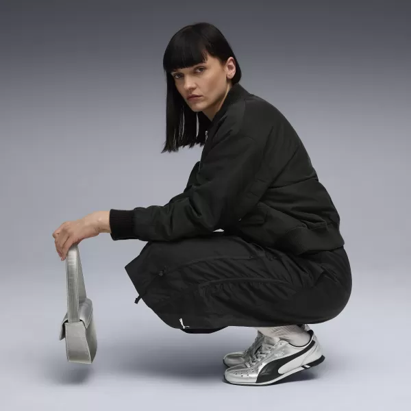  Ženska jakna PUMA T7 SATIN BOMBER JACKET 632168-01 ČRNA PUMA 
