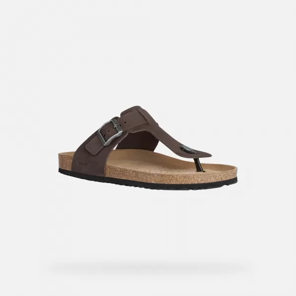  Moški copati GEOX SANDAL GHITA G002573 TEMNO RJAVA 