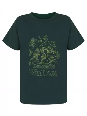 Otroška majica s kratkimi rokavi HUSKY TEE MUSHROOM K TEMNO ZELENA