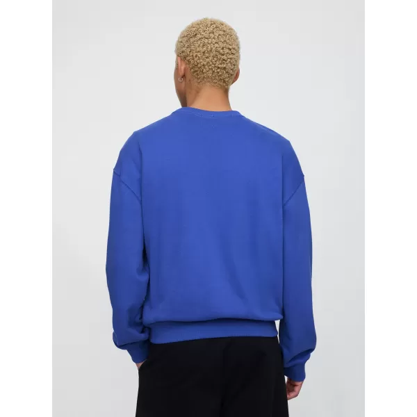  Moški pulover GAP CLASSIC LOGO SWEATSHIRT 744748-02 BLEŠČEČE MODRA 