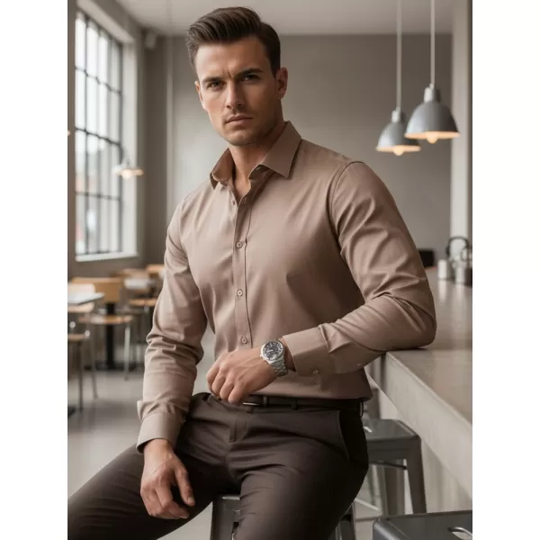  Moška srajca DSTREET DX2686 BEŽ 