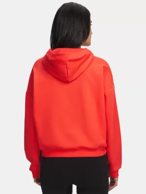 Ženski pulover UNDER ARMOUR UA ICON FLEECE HZ HOODIE RDEČA