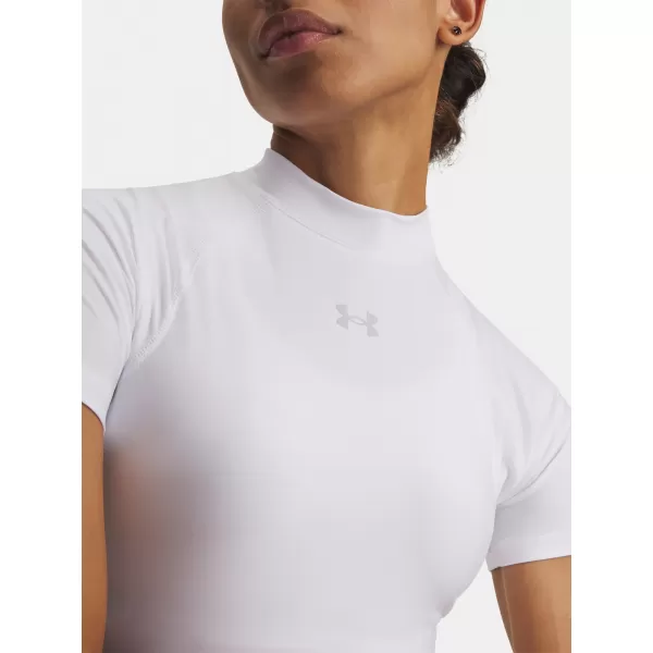  Ženska majica s kratkimi rokavi HEATGEAR CROP MOCK SS 6010006-100 BELA Under Armour 