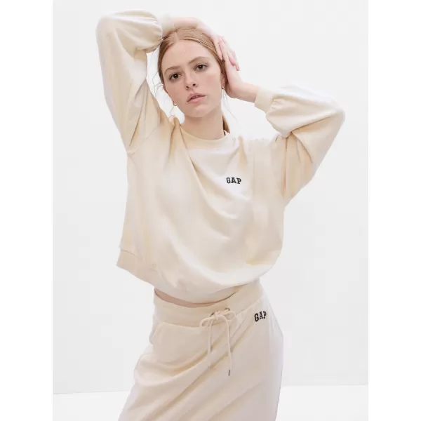  Ženski pulover GAP LOGO VOLUME SLEEVE SWEATSHIRT 476351-01 BREZA 