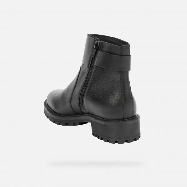  Ženski gležnjarji GEOX HOARA G004352 ČRNA 