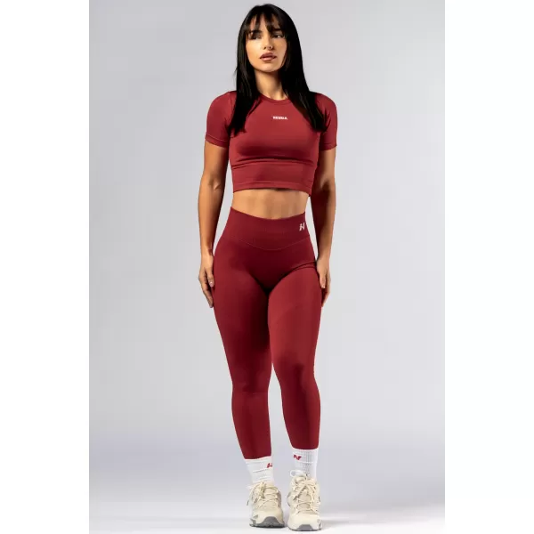  Brezšiven crop top s kratkimi rokavi POWER 891 RED Nebbia 
