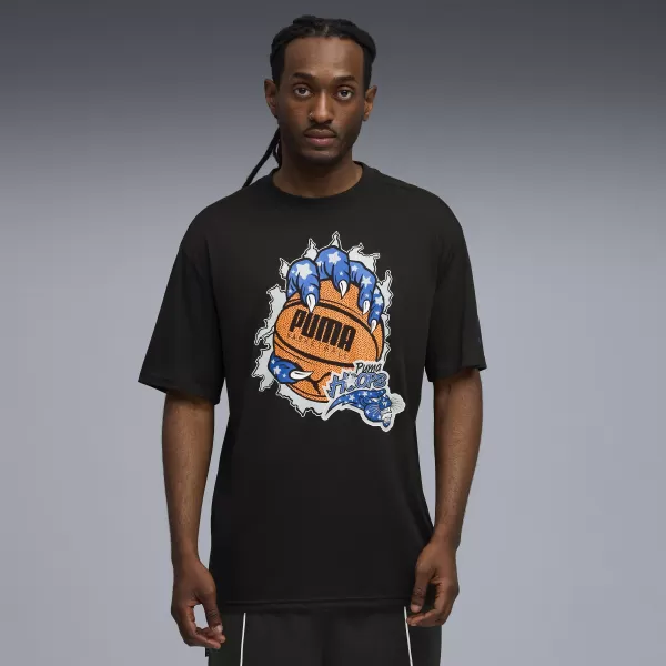  Moška majica s kratkimi rokavi PUMA HOOPAVERSE TEE 3 632891-02 ČRNA PUMA 