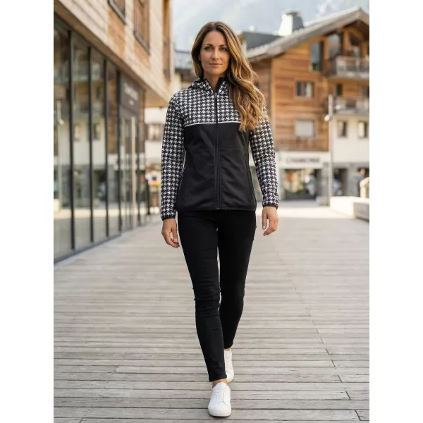  Ženska vrhunska softshell jakna ALTISPORT VOJ/ALW048JACK01 ČRNO-BELO 