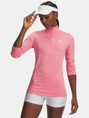 Ženska majica s kratkimi rokavi TECH 1/2 ZIP- TWIST 1384225-601 ROZA Under Armour