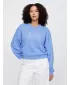 Ženski pulover GAP LOGO WEDGE NECK SWEATSHIRT 714869-02 SRAJCA MODRA