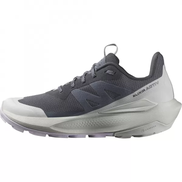  Ženski čevlji SALOMON ELIXIR ACTIV GTX W L47526500 INDIJSKO ČRNILO/LEDENIŠKO SIVA/CVETNI LISTI ORHIDEJE 