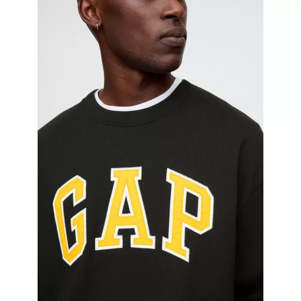  Moški pulover GAP LOGO CREW SWEATSHIRT 616625-02 PRAVA ČRNA 