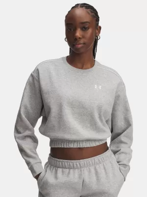 Ženski pulover UNDER ARMOUR UA RIVAL FLEECE PIPED CREW 6007035-011 SIVA