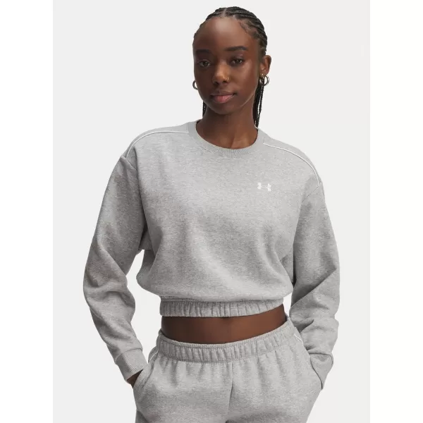  Ženski pulover UNDER ARMOUR UA RIVAL FLEECE PIPED CREW 6007035-011 SIVA 