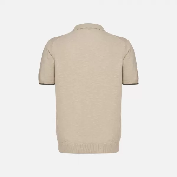 Moška majica s kratkimi rokavi GEOX KNIT G012318 BEŽ 