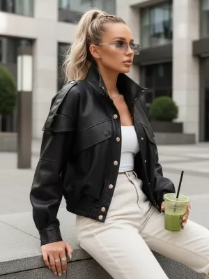 Ženska jakna DSTREET TY5646 ČRNA