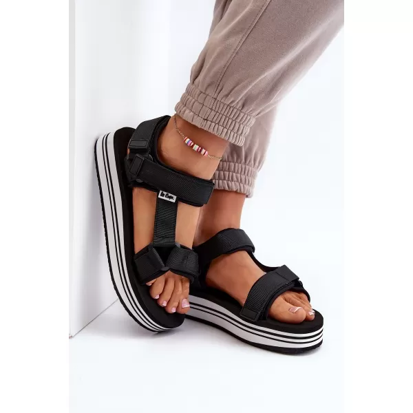  Ženske sandale LEE COOPER LCW-24-05-2753L ČRNO/BELO 