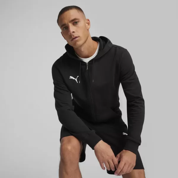  Moški pulover PUMA TEAMGOAL CASUALS HOODED JACK 658595_03 PUMA ČRNA/PUMA BELA 