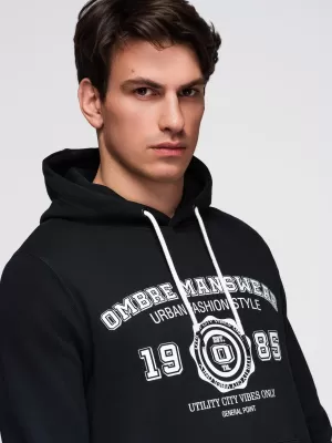 Moški pulover OMBRE B1714 ČRNA
