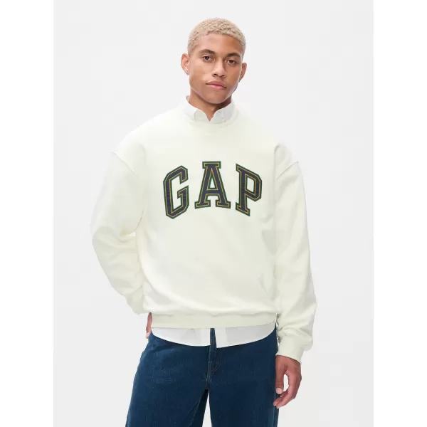  Moški pulover GAP LOGO CREW SWEATSHIRT 616625-01 NOVO UMAZANO BELO 