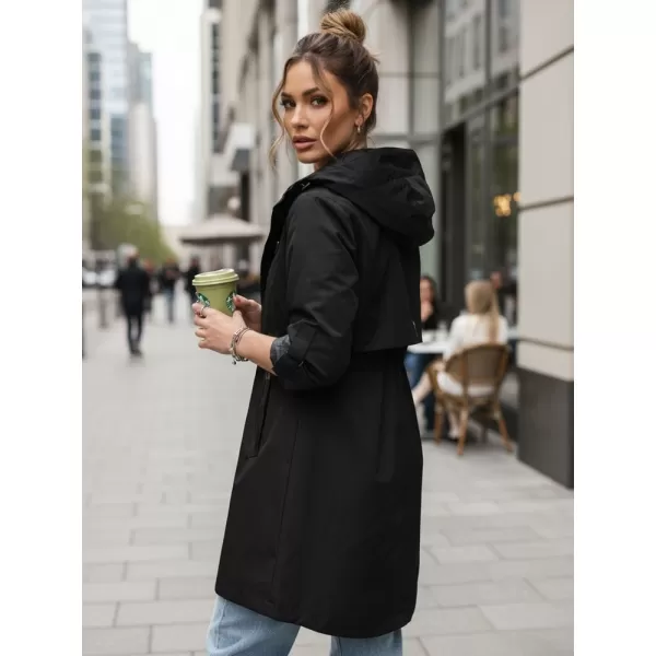  Ženski plašč DSTREET TY5554 ČRNA 