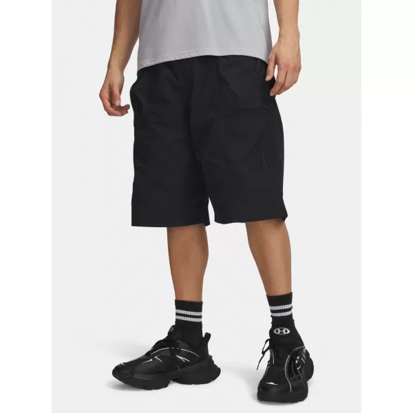  Moške kratke hlače UNDER ARMOUR UA HOOPS WOVEN SHORT 6011096-001 ČRNA 