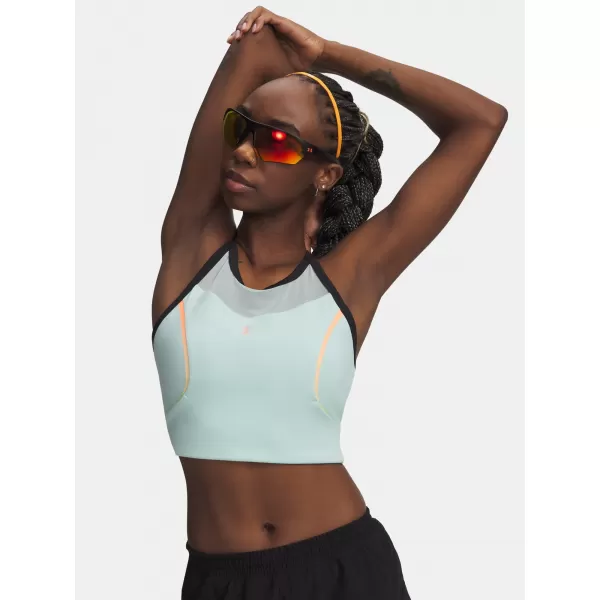  Ženski brezrokavnik UNDER ARMOUR UA VELOCITI ELITE CROP TANK 6009499-703 ZELENA 