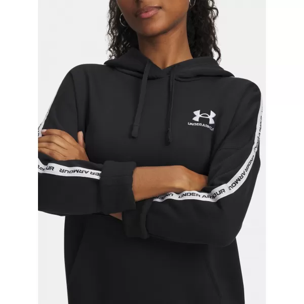  Ženski pulover UNDER ARMOUR ICON FLEECE TAPED HDY 6003708-004 ČRNA 