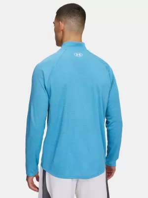 Moška majica s kratkimi rokavi UNDER ARMOUR UA TECH TEXTURED 1/2 ZIP 1382797-453 MODRA