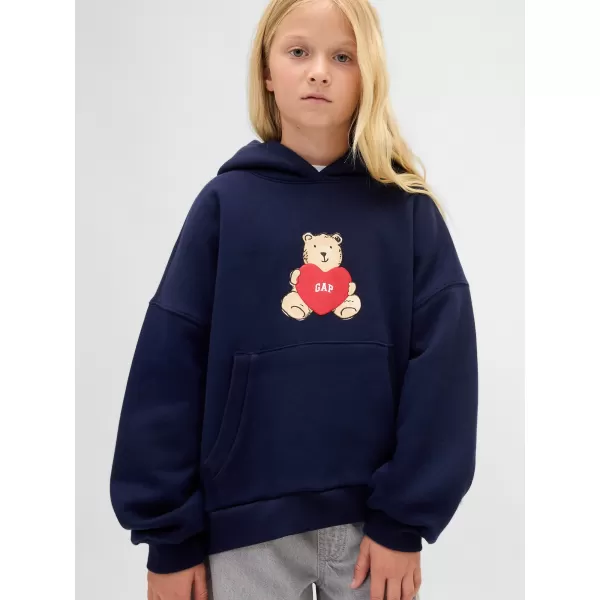  Otroški pulover GAP LOGO HOODIE PULLOVER 847141-01 MORNARIŠKA UNIFORMA 