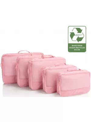 Kovček HEYS Ecotex Packing Cube 5 Pc Set ROZA PESEK