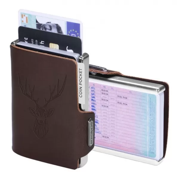  Denarnica MONDRAGHI Silhouette Classic Deer RJAVA 