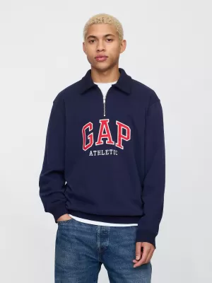 Moški pulover GAP POLO HALF ZIP SWEATSHIRT 744734-01 MORNARIŠKA UNIFORMA