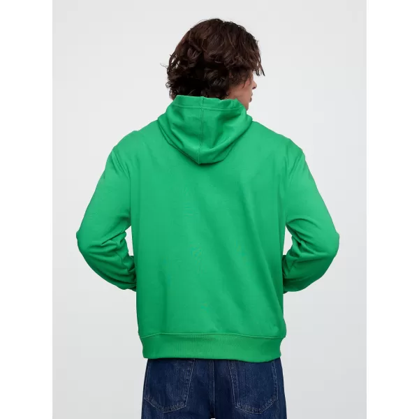  Moški pulover GAP FRENCH TERRY PULLOVER LOGO HOODIE 868460-09 GALANTNO ZELENA 