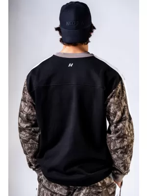 Pulover sproščenega kroja POWER 903 SVETLO RJAV CAMO Nebbia