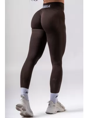 Push-up pajkice z visokim pasom POWER 888 TEMNO RJAVE Nebbia
