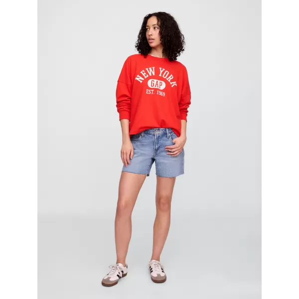  Ženski pulover GAP LOGO SWEATSHIRT 769308-01 PLAKAT RDEČ 