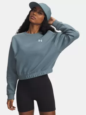 Ženski pulover UNDER ARMOUR UA RIVAL FLEECE PIPED CREW 6007035-587 MODRA