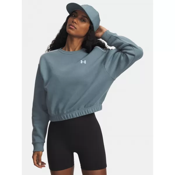  Ženski pulover UNDER ARMOUR UA RIVAL FLEECE PIPED CREW 6007035-587 MODRA 