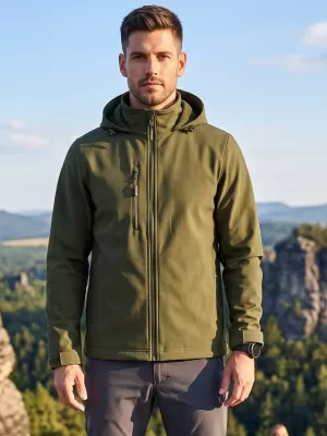 Moška softshell jakna ALTISPORT NoPrint NP/ALM845 VOJAŠKI