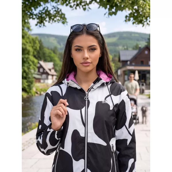  Ženska jakna ALTISPORT HELSIE ČRNO/BELO 