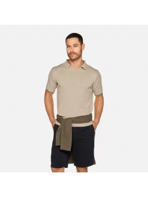 Moška majica s kratkimi rokavi GEOX KNIT G012318 BEŽ